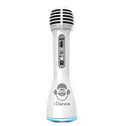 MICROFON IDANCE BLUETOOTH PENTRU COPII CU LUMINI SI DIBUTOR, ALB - PM6(WH)-C2 - PM6(WH)-C2 - view 1