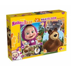 PUZZLE, LISCIANI, URŞUL MASHA, PUZZLE DUBLE FACE 24 BUC. - LI109678 - LI109678 - view 1