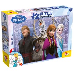 PUZZLE, LISCIANI, REGATUL ÎNGHEȚAT ȘI PRIETENI, PUZZLE DOUĂ FEȚE 108 BUCĂȚI - LI49301 - LI49301 - view 1