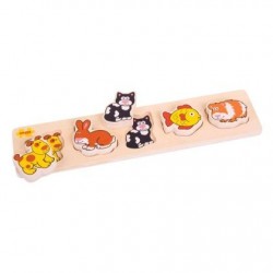 PUZZLE DE ANIMALE DIN LEMN - BIGJIGS - BB016 - BB016 - view 1