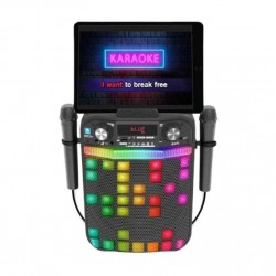 DIBUZOARE KARAOKE BLUETOOTH IDANCE CU 2 MICROFONE ȘI LAMPĂ LED, NEGRU - PARTY-GROOVE-X3 - PARTY-GROOVE-X3 - view 1
