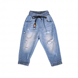 BLANCI LUNGI ARCOBALENO CU LANȚ ȘI LANȚ ELASTIC - J50-denim - J50-denim - view 1