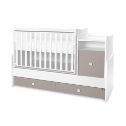 BED TREND PLUS NOU 70/160 CULOARE ALB/SIRĂ-3BOX - 10150590046P - 10150590046P - view 1