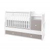 BED TREND PLUS NOU 70/160 CULOARE ALB/SIRĂ-3BOX - 10150590046P