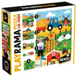 PUZZLE EDUCAȚIONAL, HEADU, FERMA, 40 BUC. - HMU59032 - HMU59032 - view 1