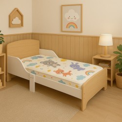 Детско Дървено Легло със Защита и Подматрачна Рамка 140/70 см – GINGER HOME - TF11170 - view 11
                  