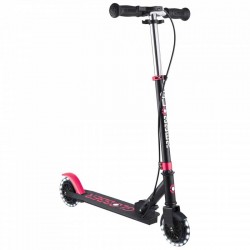 GLOBBER FLOW ELEMENT JUNIOR LUMINI SCOOTER FRANA DE MANA, NEGRU-ROZ - 729-110 - 729-110 - view 1