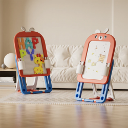FEELKIDS PLATĂ DE DESEN PLIATĂ CU CONSTRUCTOR DE 60 DE BUCĂȚI ÎN ROȘU - FQ-HB-QD011-R - FQ-HB-QD011-R - view 1