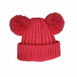 PĂLĂRIE DE IARNĂ ARCOBALENO CU DOUĂ POMPONE - ME151-004 - ME151-004 - view 1
