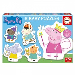 Прогресивен пъзел, Educa, Peppa Pig, 5 в 1, 3/4/4/4/5/ части - EDU20318 - view 1