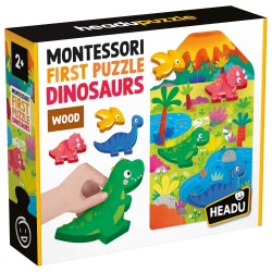 Образователен пъзел, Headu, Montessori, Моят първи пъзел, Динозаври - HMU59025 - view 1