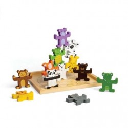 Дървена играчка диви животни за подреждане - Bigjigs - 35004 - view 1
