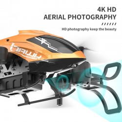 Сгъваем дрон Crazon с ULTRA HD 4K камера, светлинни ефекти и WiFi управление, оранжев цвят - CRYT177109-OR - view 3
                  