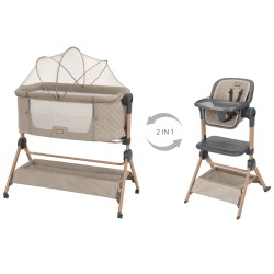 2в1 Мини кошара + Стол за хранене Sleat Me Beige - 31003020110 - view 1