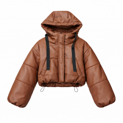 Кожено яке Arcobaleno с бофан ръкави - IMP3520 khaki - view 1