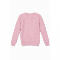 ARCOBALENO PULLOR COPII CU PAR SI LANA PENTRU FETE - JD2188 rosa - JD2188 rosa - view 1