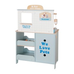 Детска Ветеринарна Клиника Играчка GINGER HOME – Дървен Ветеринарен Център с Аксесоари и Плюшено Куче, 89×57×30 см - W10L016 - view 3
                  