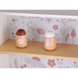 Детска Дървена Кухня GINGER HOME – Винтидж Модел с Електронни Котлони, Светлини, Звуци и Мивка с Течаща Вода, 91×31×90 см - W10C790F - view 12
                  