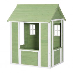Детска Дървена Къщичка за Игра на Открито GINGER HOME – Градинска Къща за Деца, Зелено и Бяло, 107×90×144 см - C1101 - view 5
                  