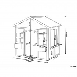 Детска Дървена Къщичка за Игра GINGER HOME – Градинска Къща с Прозорци и Саксии, Бяла, 123×106×125 см - WKP-1230 - view 16
                  
