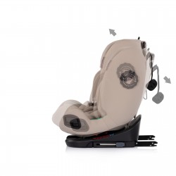 Столче за кола Chipolino I-SIZE с ISOFIX TECHNO iGROW (40-150см) лате - STKTHG02603LA - view 6
                  