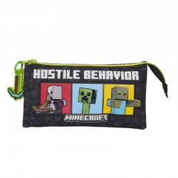 Ученически несесер с три отделения Minecraft Hostile Behavior - PT66-03MF - view 1