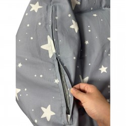 Детски Пуф Кресло GINGER HOME Little Stars, 100% Памук, Сив Барбарон Със Звезди, 55x44x55 см - JW-024-G - view 11
                  