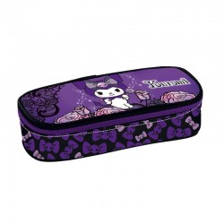 Овален ученически несесер Kuromi Purple Laces - 252343 - view 1