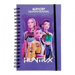 Tефтер K-Pop Demon Hunters Huntrix Lilac А5 спирала - 364-02910 - view 1