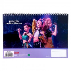 Скицник A4 K-Pop Demon Hunters Huntrix Lilac, 30 листа, спирала - 364-02413 - view 1