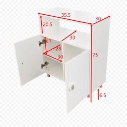 Детско Комбинирано Легло GINGER HOME DINO с Етажерка, Шкаф, Скрин и Подматрачна Рамка, 90x200 см - SRK-58 - view 19
                  