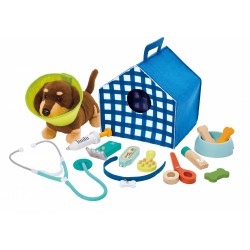 Комплект за игра, Hape, Ветеринарски комплект, 16 части - H3229 - view 1