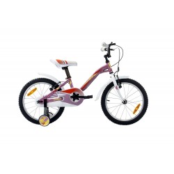 BICICLETA PENTRU COPII SPRINT ALICE 18" ROZ LUCIU CU ROTI AUXILIARE - BK21SI0560_4 - BK21SI0560_4 - view 1