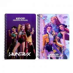 Тетрадка B5 70 листа, спирала K-Pop Demon Hunters Huntrix Lilac - 364-02402 - view 1