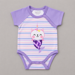 CORPORU DE APLICAT ORGANIC KID CU MECĂ SCURTĂ ȘI PIETE REVERSIBILE PENTRU BEBELETI - 10404-001 - 10404-001 - view 1