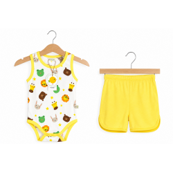 Бебешки комплект боди и къси панталони Organic Kid за момчета. - 10191-011-62 - view 3
                  
