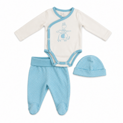 BOBOLI BABY SET 3 BUC. - PĂLĂRIE, BLUZĂ ȘI LOVI PENTRU BĂIAT - 10B304-9793 - 10B304-9793 - view 1