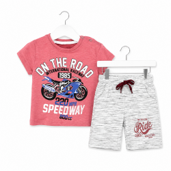 SET INFANTILE CU TRIOU CU MANECA SURTA SI PANTOR SORRT PENTRU BEBELETI. - 54595-026 - 54595-026 - view 1
