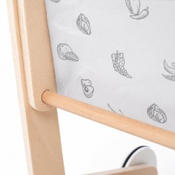 Детска Дървена Проходилка GINGER HOME, Количка за Пазаруване с Кош, Играчка за Бутане, Монтесори, 52 см - HL003 - view 8
                  