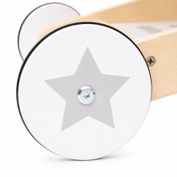 Детска Дървена Проходилка GINGER HOME, Количка за Пазаруване с Кош, Играчка за Бутане, Монтесори, 52 см - HL003 - view 12
                  