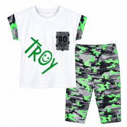 SET KEIKI PENTRU COPII CU TRIUC MÂNECĂ SCURTĂ ȘI PINE SCURTĂ PENTRU FETE. - 53649-039 - 53649-039 - view 1