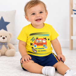 SET INFANTILE CU TRIOU CU MANECA SURTA SI PANTOR SORRT PENTRU BEBELETI. - 53577-009 - 53577-009 - view 1