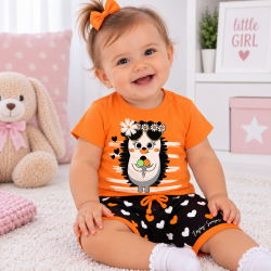 SET INFANTILE CU TRIOU CU MANECA SURTA SI PANTALONI PENTRU BEBE. - 52657-003 - 52657-003 - view 1