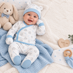Бебешки комплект Organic Kid от 5 части с апликации за момчета. - 10105-020 - view 4
                  