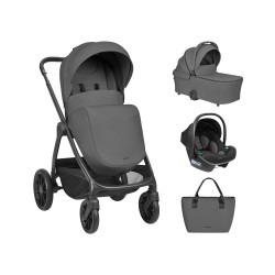 Комбинирана количка 3в1 с кош за новородено Modena Dark Grey 2027 - 31001010281 - view 1