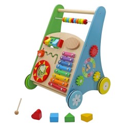 Детска Дървена Проходилка GINGER HOME с Активности, Ксилофон и Сортер, 35.1x31.3x46 см - W08J001-2 - view 1