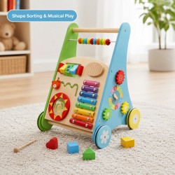 Детска Дървена Проходилка GINGER HOME с Активности, Ксилофон и Сортер, 35.1x31.3x46 см - W08J001-2 - view 13
                  