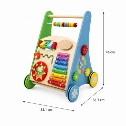 Детска Дървена Проходилка GINGER HOME с Активности, Ксилофон и Сортер, 35.1x31.3x46 см - W08J001-2 - view 14
                  