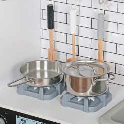 Детска Дървена Кухня GINGER HOME с Хладилник, Мивка с Течаща Вода, Микровълнова, Пералня и Електронни Функции, 97x30x94 см - W10C991 - view 7
                  