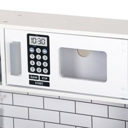 Детска Дървена Кухня GINGER HOME с Хладилник, Мивка с Течаща Вода, Микровълнова, Пералня и Електронни Функции, 97x30x94 см - W10C991 - view 9
                  